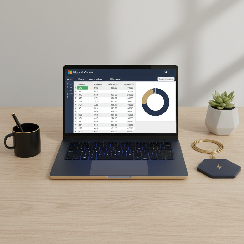 Bónus Excel - Folha de cálculo de portfólio cripto incluída